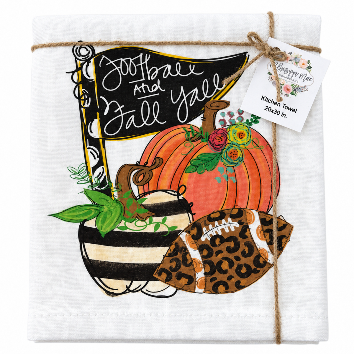 Football & Fall Kitchen Towel
