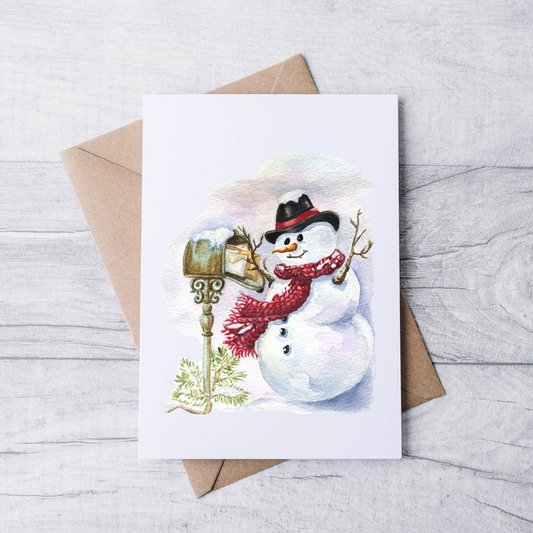 Snowman Mail Note Cards (Set of 12)