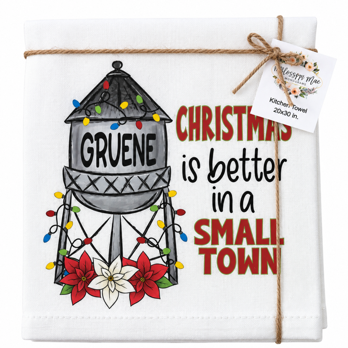 Small Town Christmas Towel