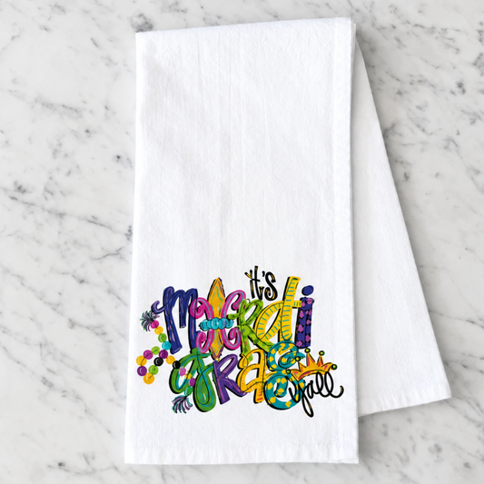 Mardi Gras Y'all Towel