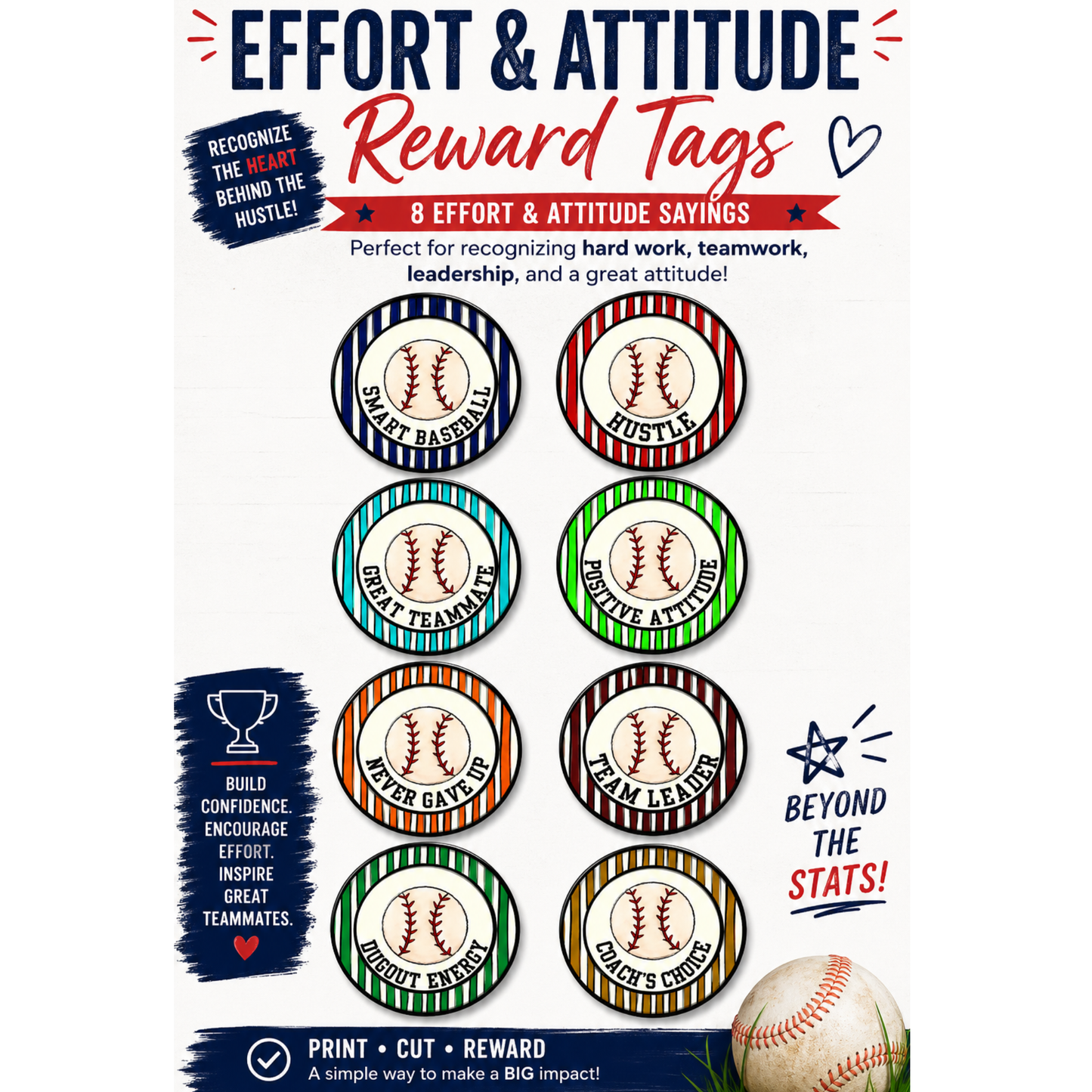 Printable Baseball Tags