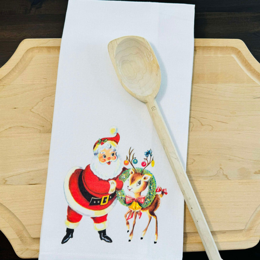 Retro Santa Kitchen Towel