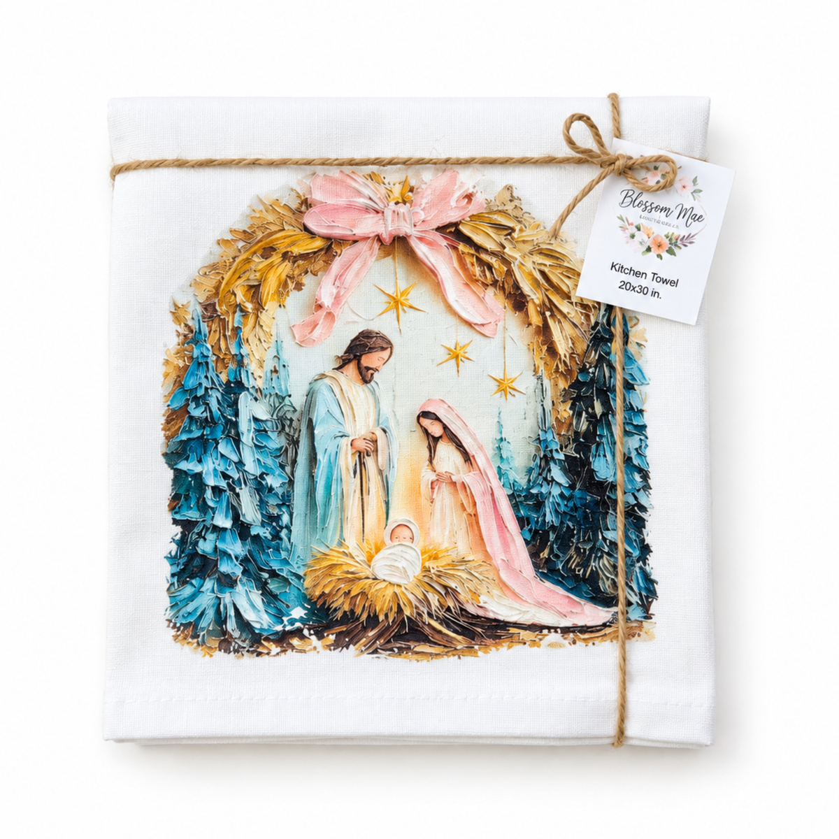Beautiful Manger Kitchen Towel