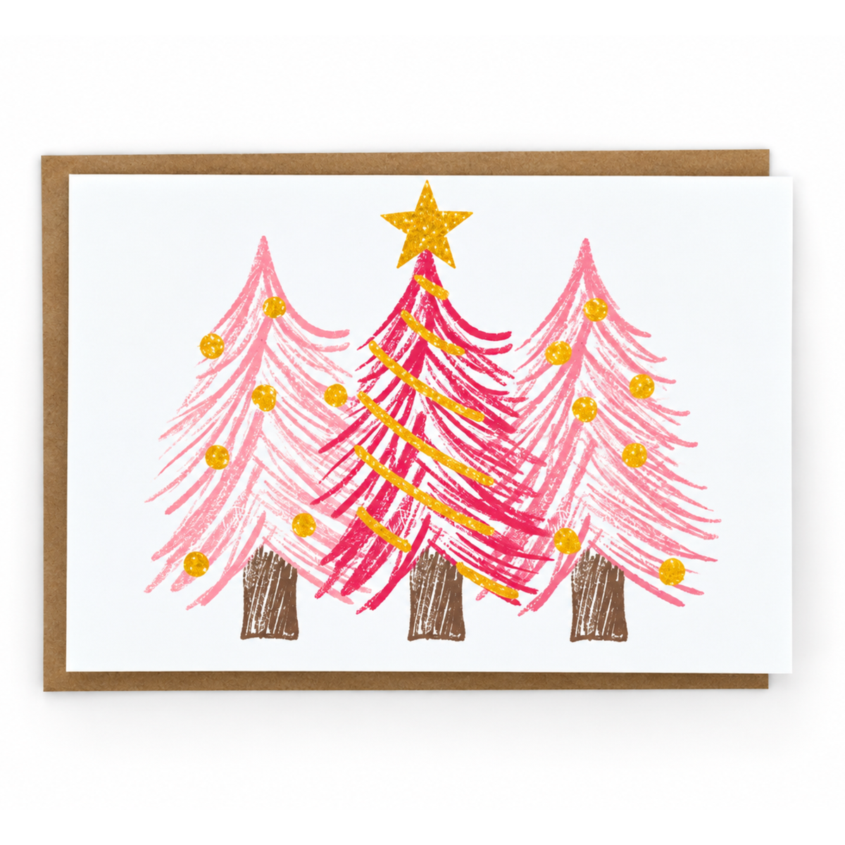 Pink Trees Note Cards (Set of 12)