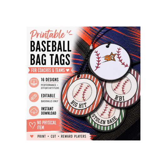 Printable Baseball Tags