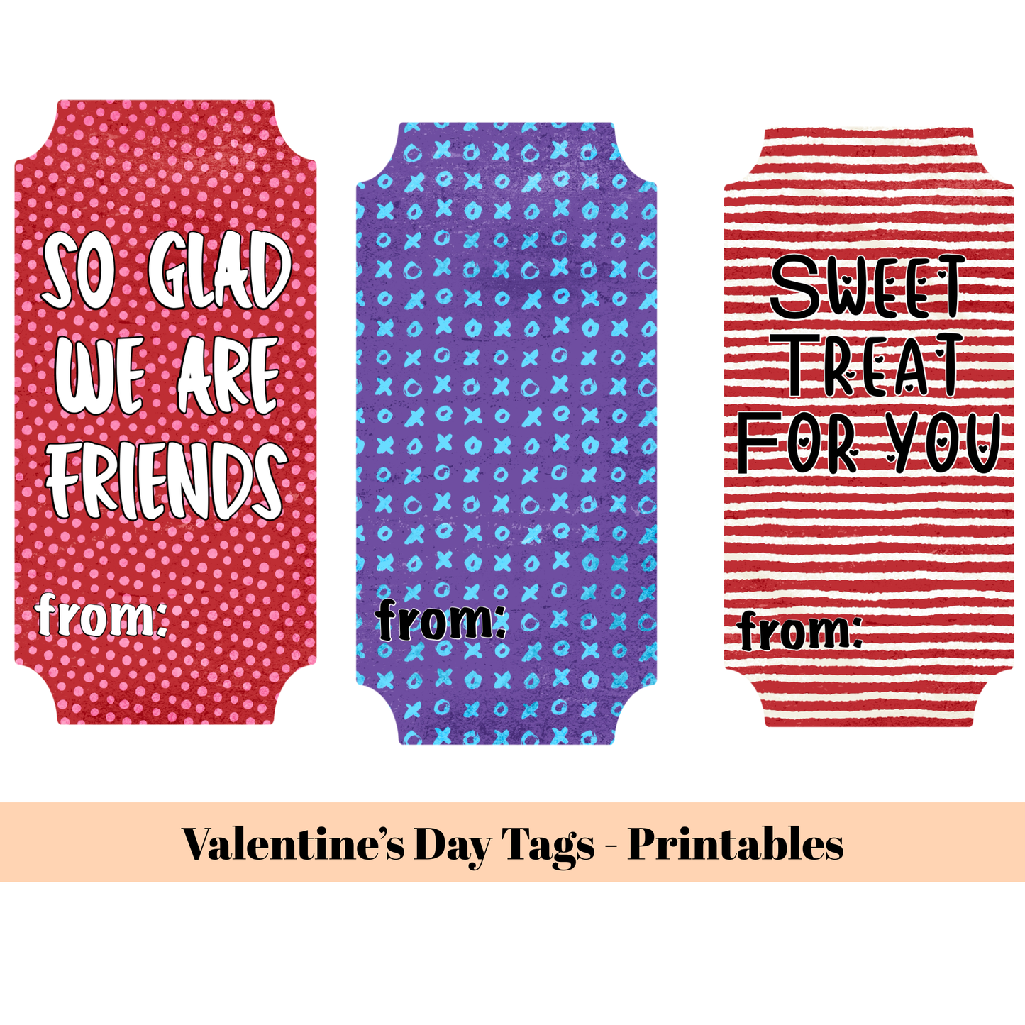 Printable Valentine Gift Tags Bundle - VC