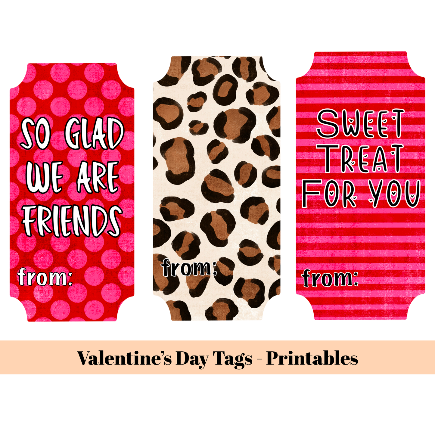 Printable Valentine Gift Tags Bundle - VW