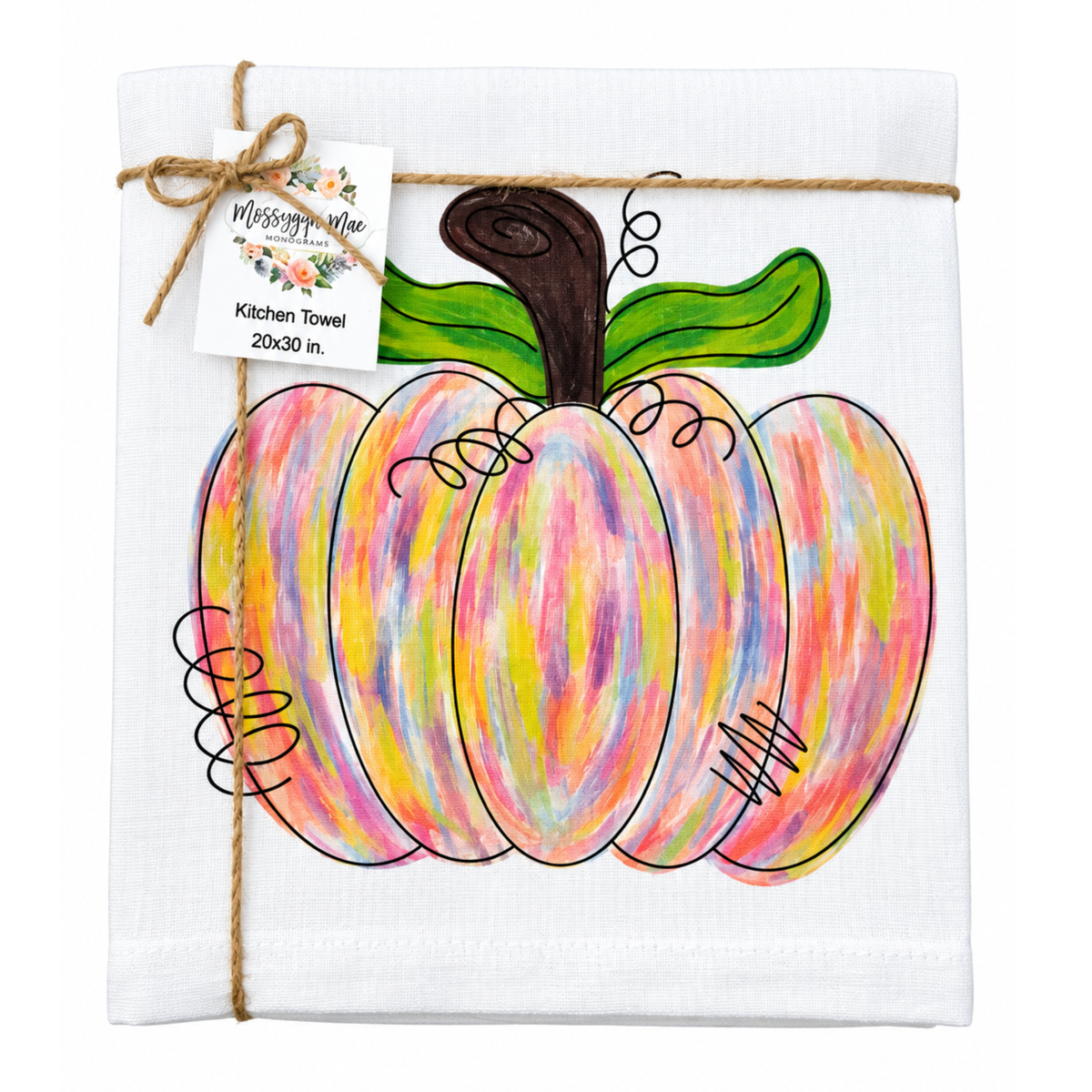 Multi Colored Pumpkin Kitchen Towel