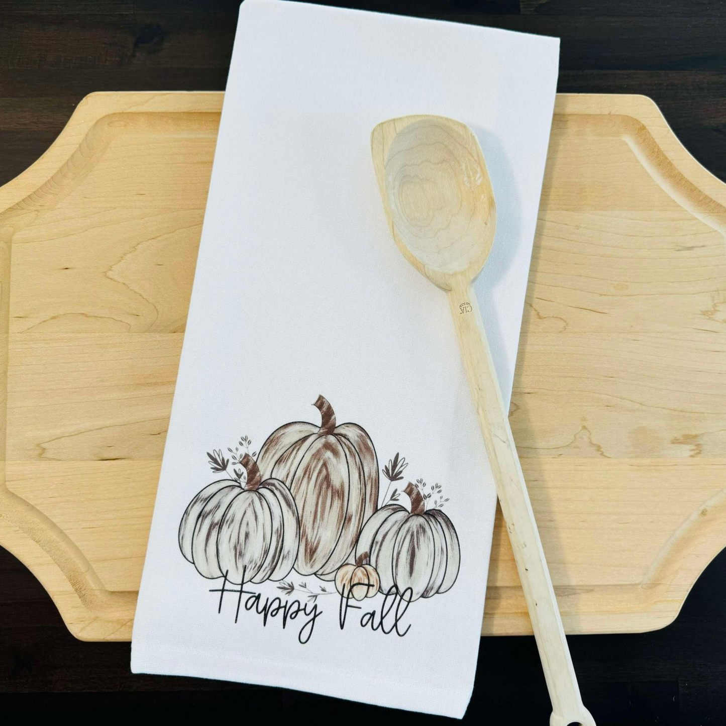 Neutral Pumpkin Kitchen Towel