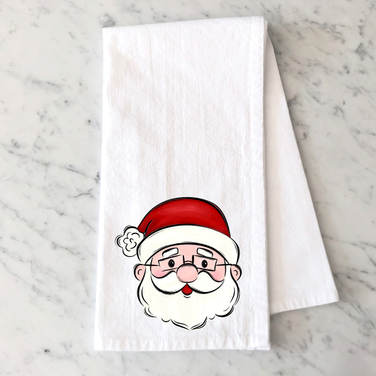 Santa Face Kitchen Towel