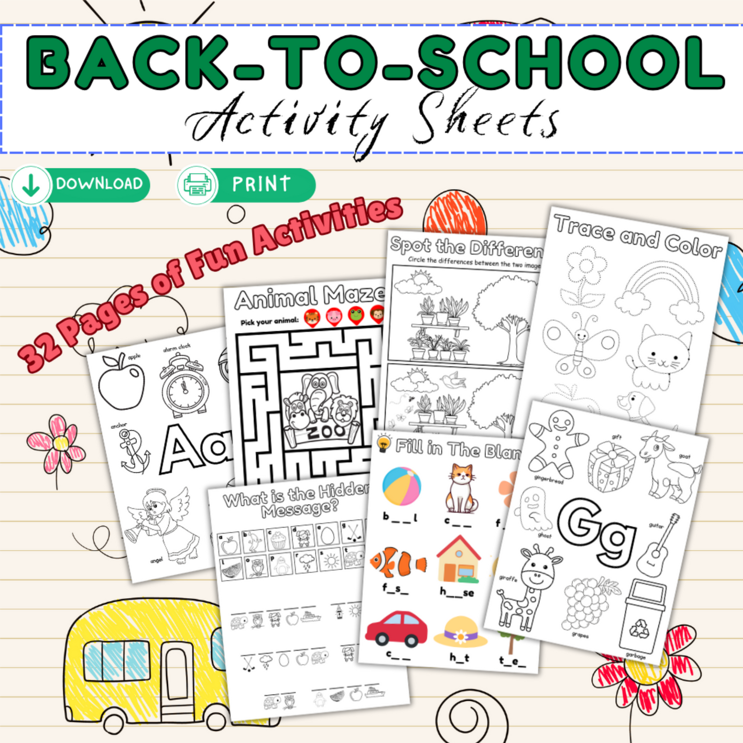Activity Pages (Ages 4-7)