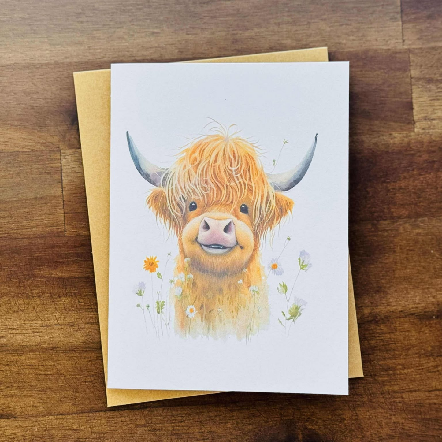 Assorted Highland Cow Note Cards (Set of 12)