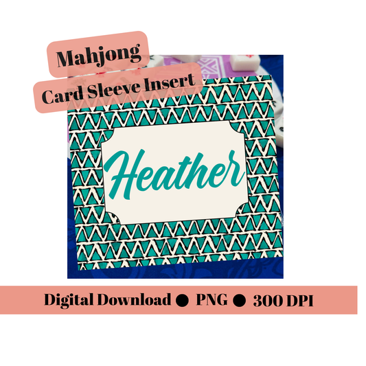 Editable Mahjong Name Card | Canva Template | Printable Sleeve Insert ZGT