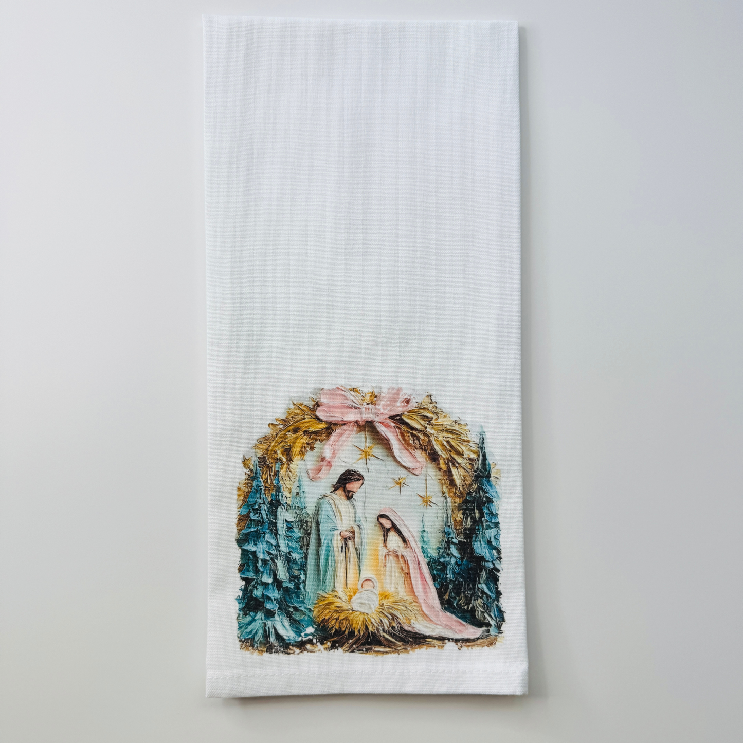 Beautiful Manger Kitchen Towel