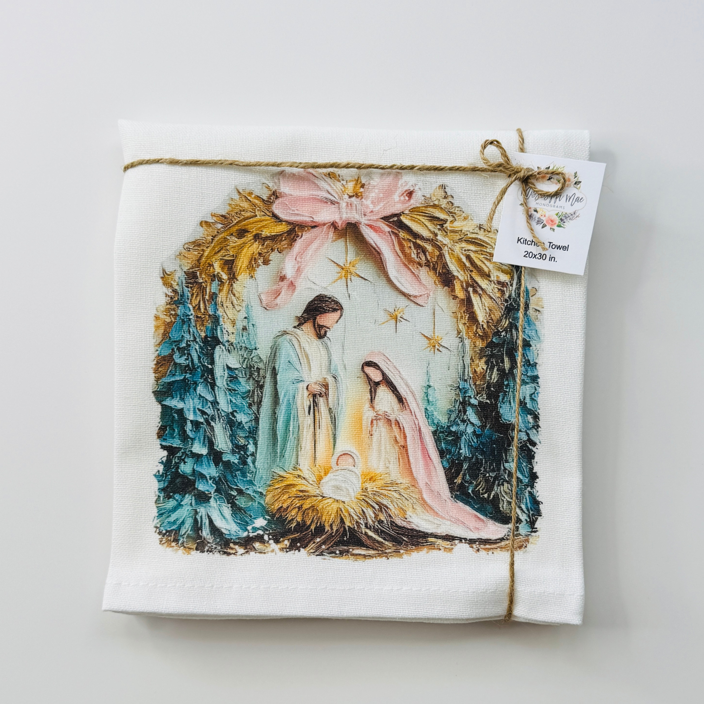 Beautiful Manger Kitchen Towel