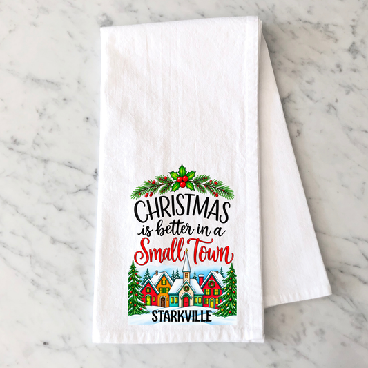Christmas Small Town Towel