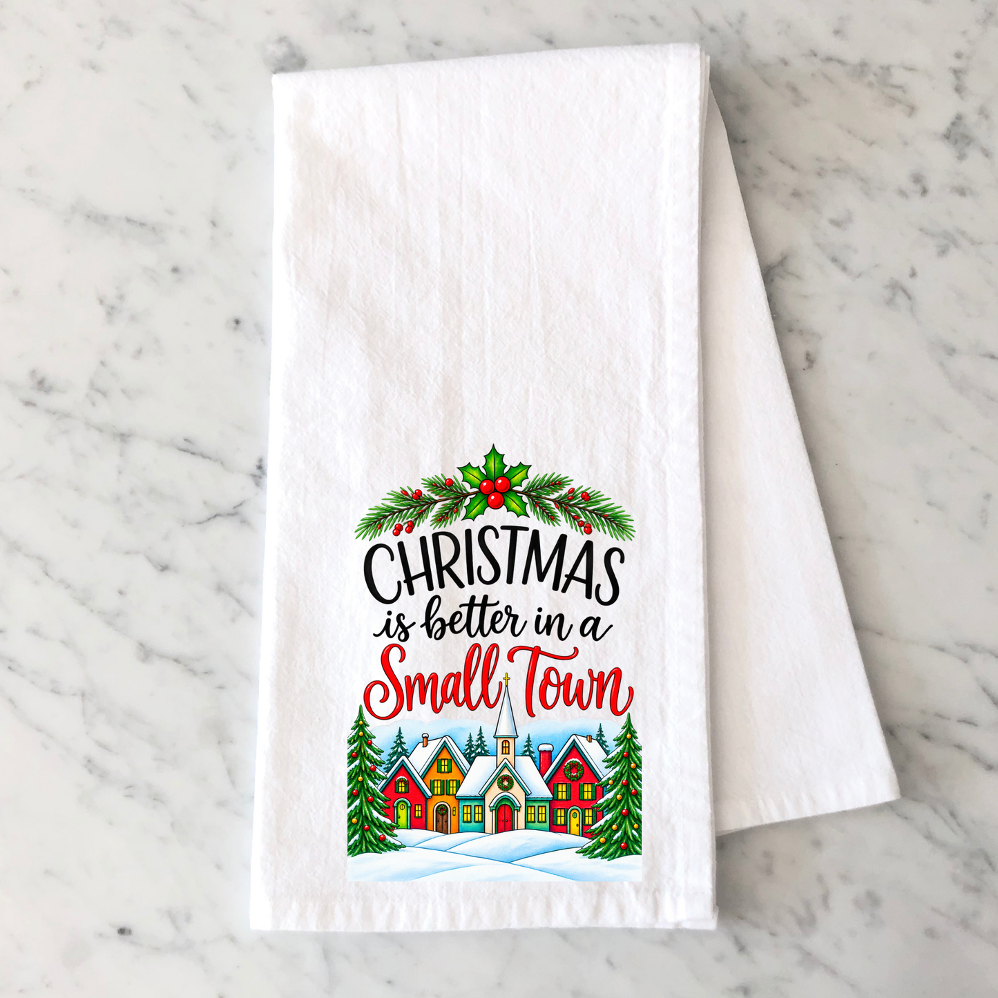 Christmas Small Town Towel