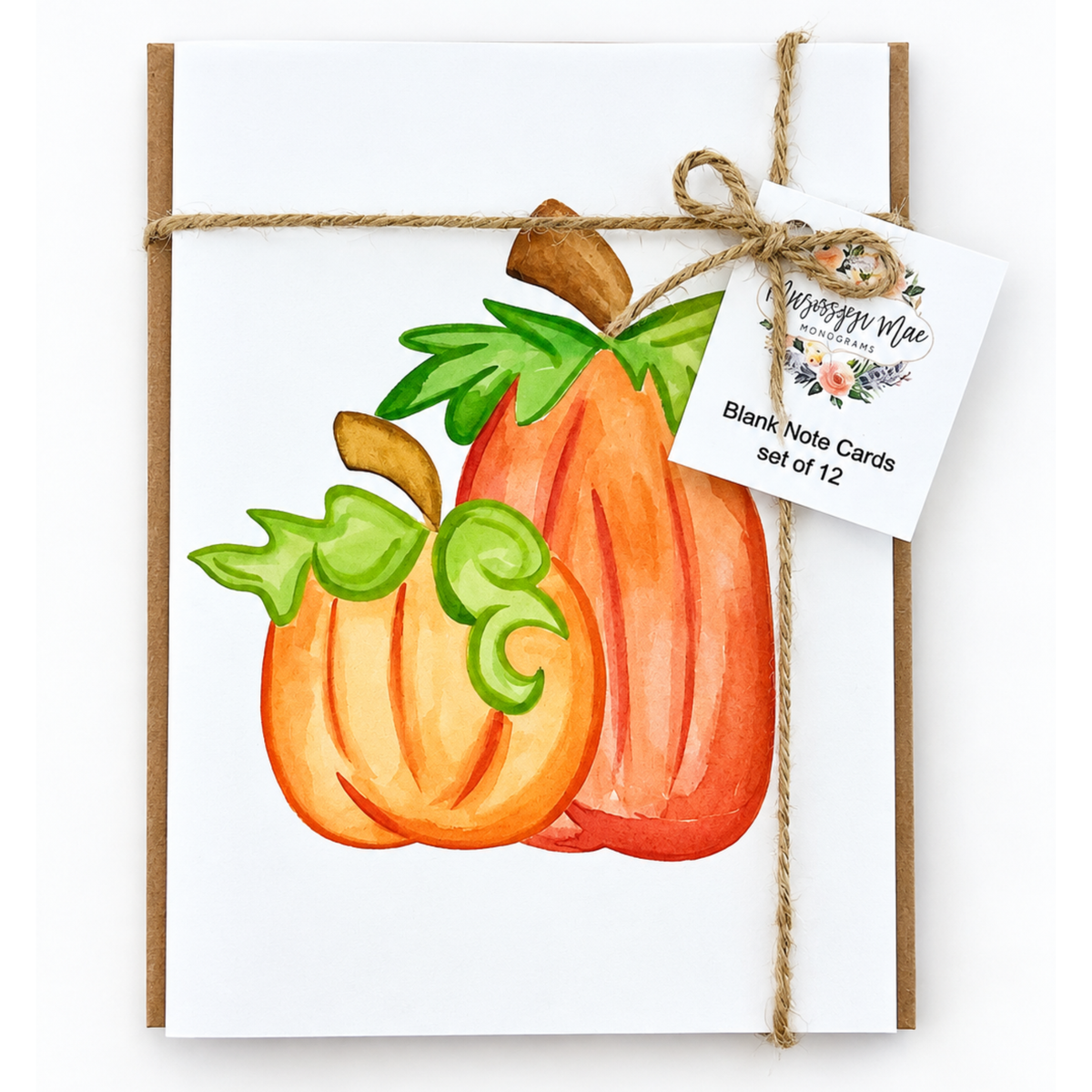 Pumpkin Duo Note Cards (Set of 12)