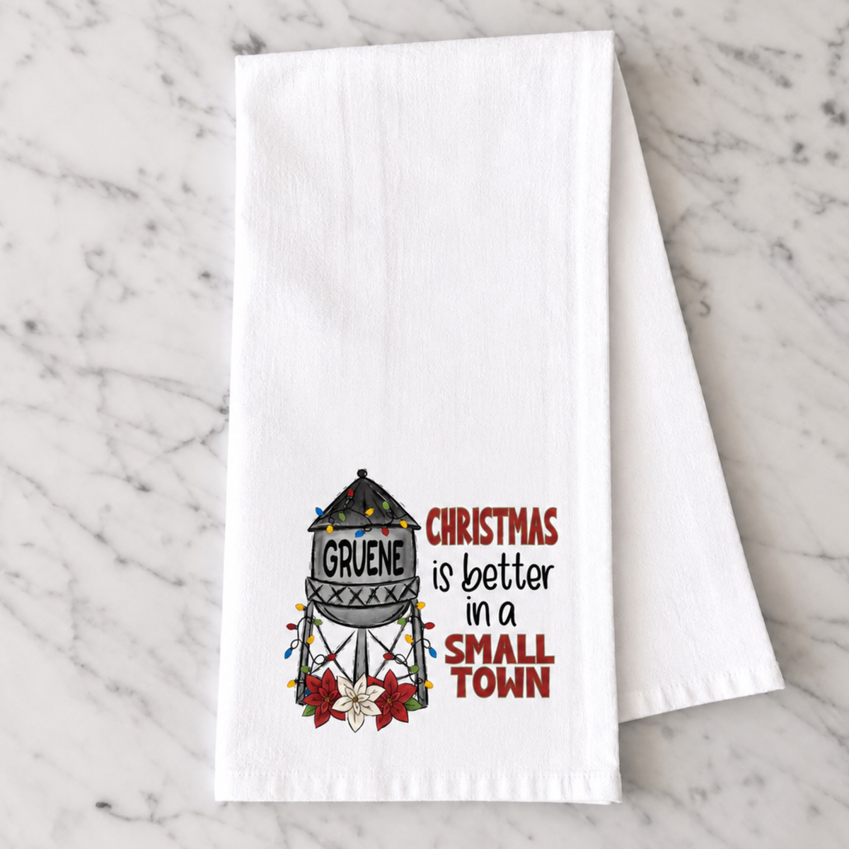 Small Town Christmas Towel
