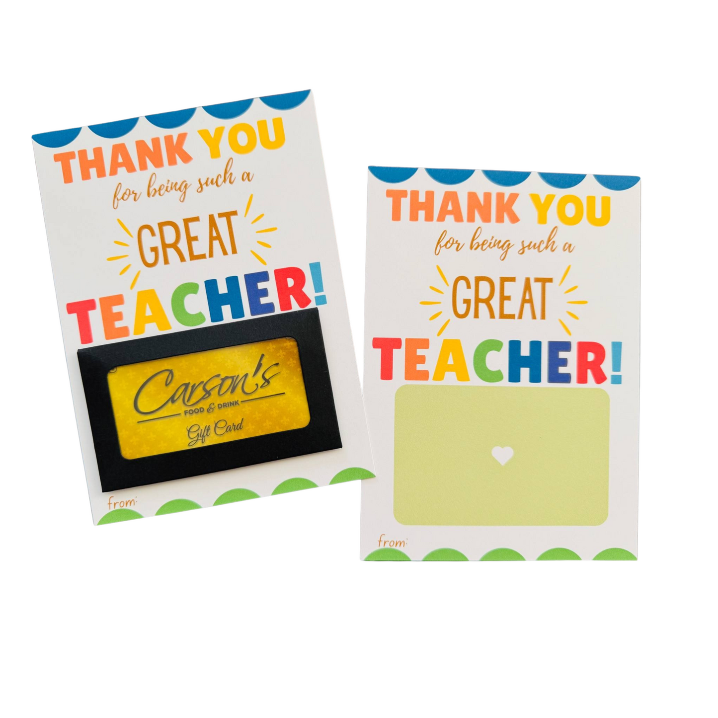 Teacher Thank You GC Holder