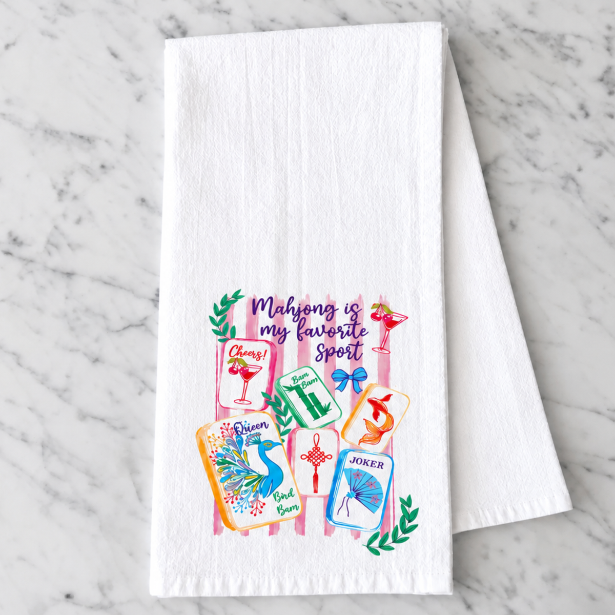 Mahjong Favorite Sport Kitchen Towel