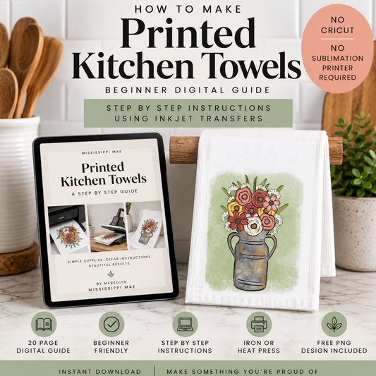 How to Make Printed Kitchen Towels | Beginner Digital Guide