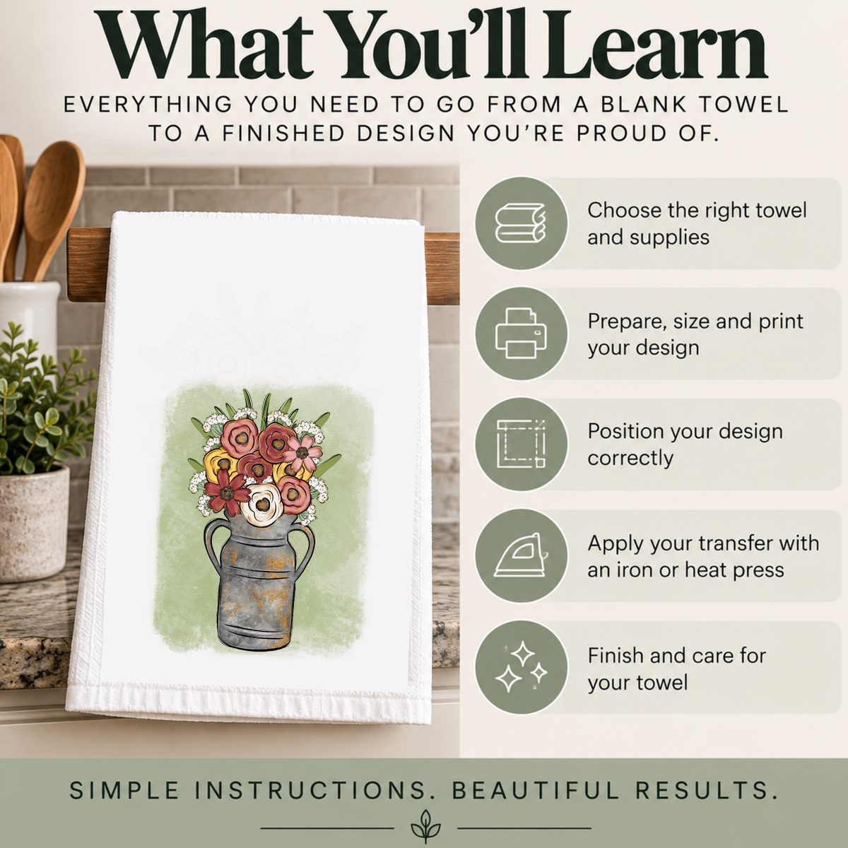 How to Make Printed Kitchen Towels | Beginner Digital Guide