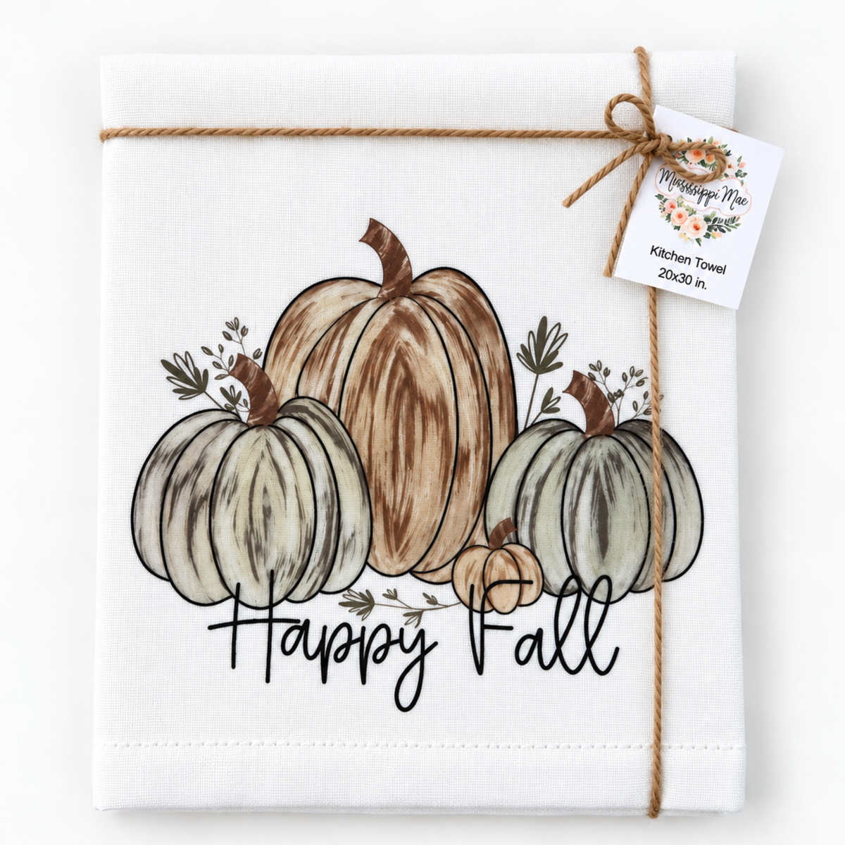 Neutral Pumpkin Kitchen Towel