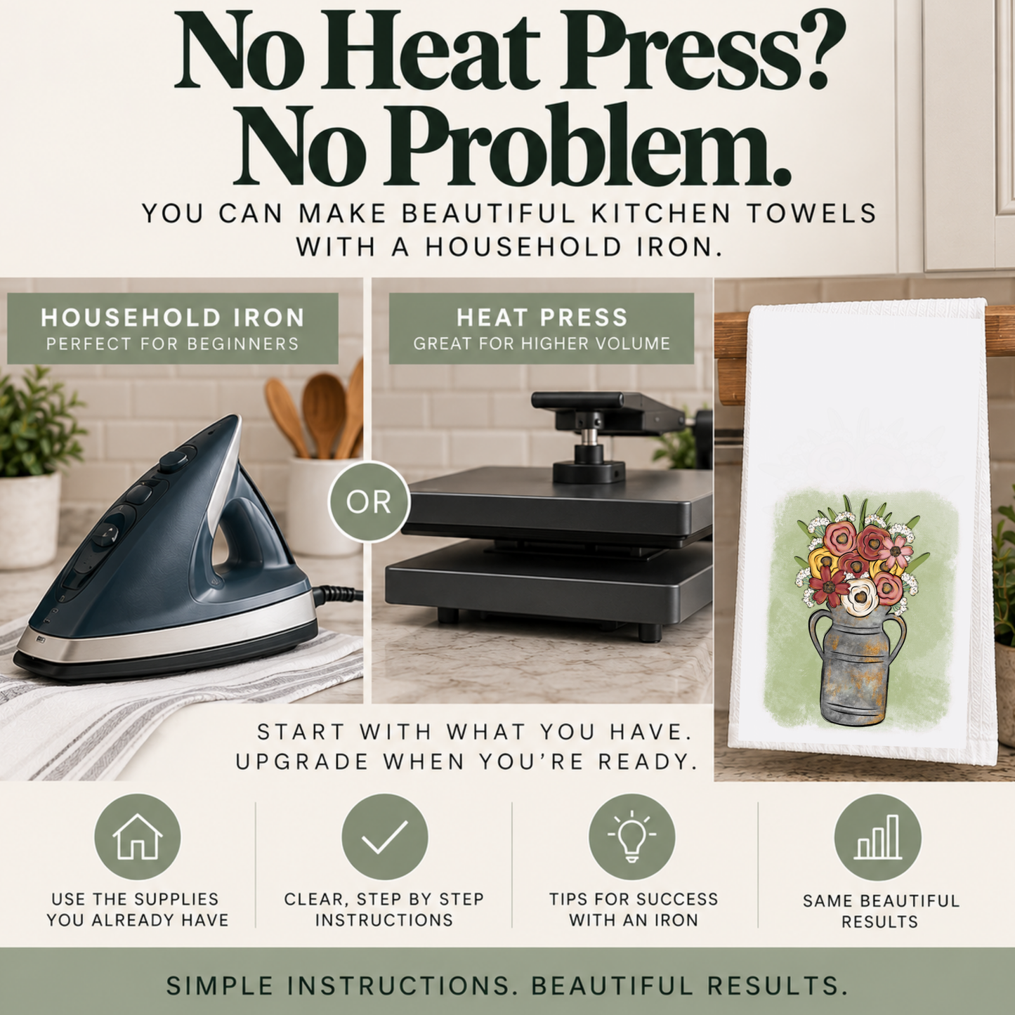 How to Make Printed Kitchen Towels | Beginner Digital Guide