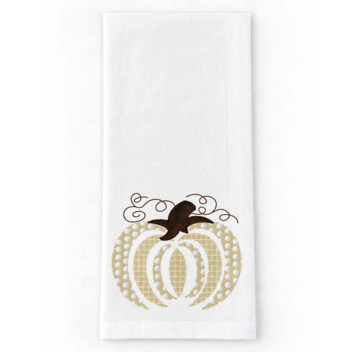 Polka Dot Pumpkin Kitchen Towel