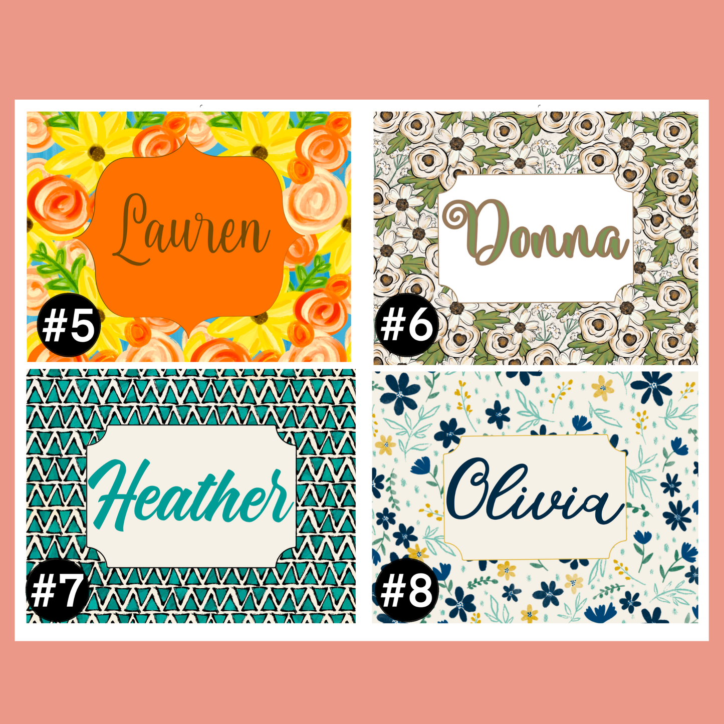 Personalized Mahjong Card Insert | Custom Name | NMJL Large Size Fit