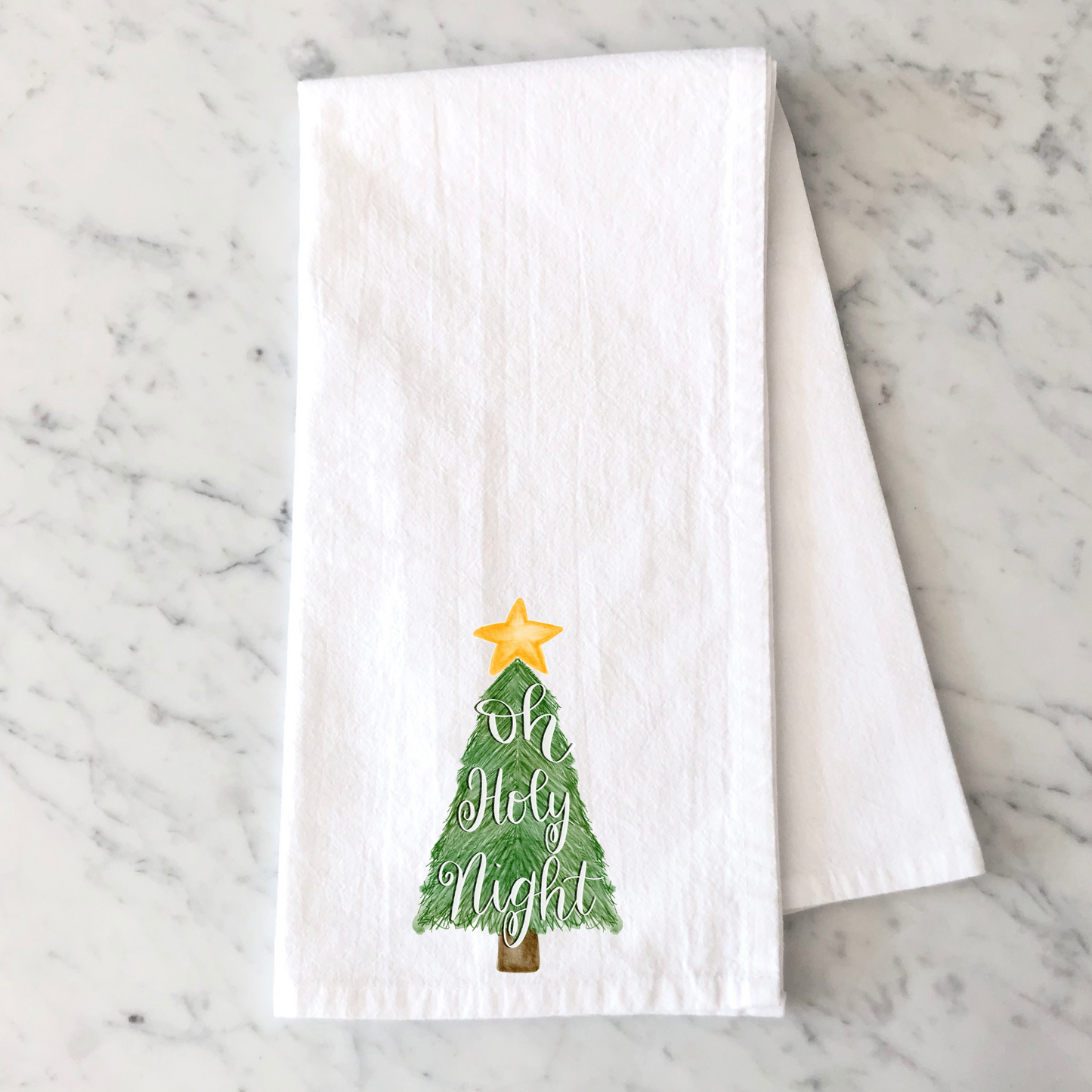 Holy Night Tree Kitchen Towel