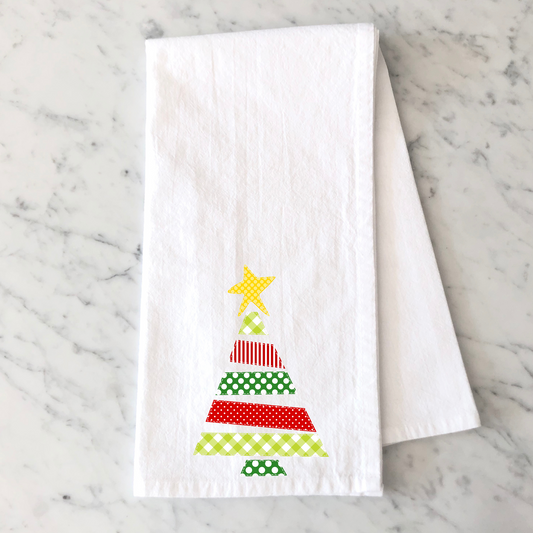 Funky Christmas Tree Kitchen Towel