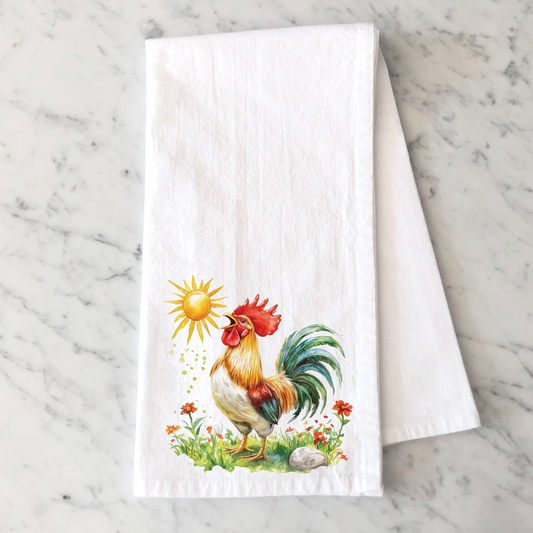 Sunshine Rooster Kitchen Towel