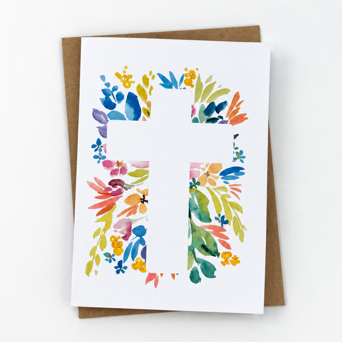 Floral Cross Note Cards (Set of 12)