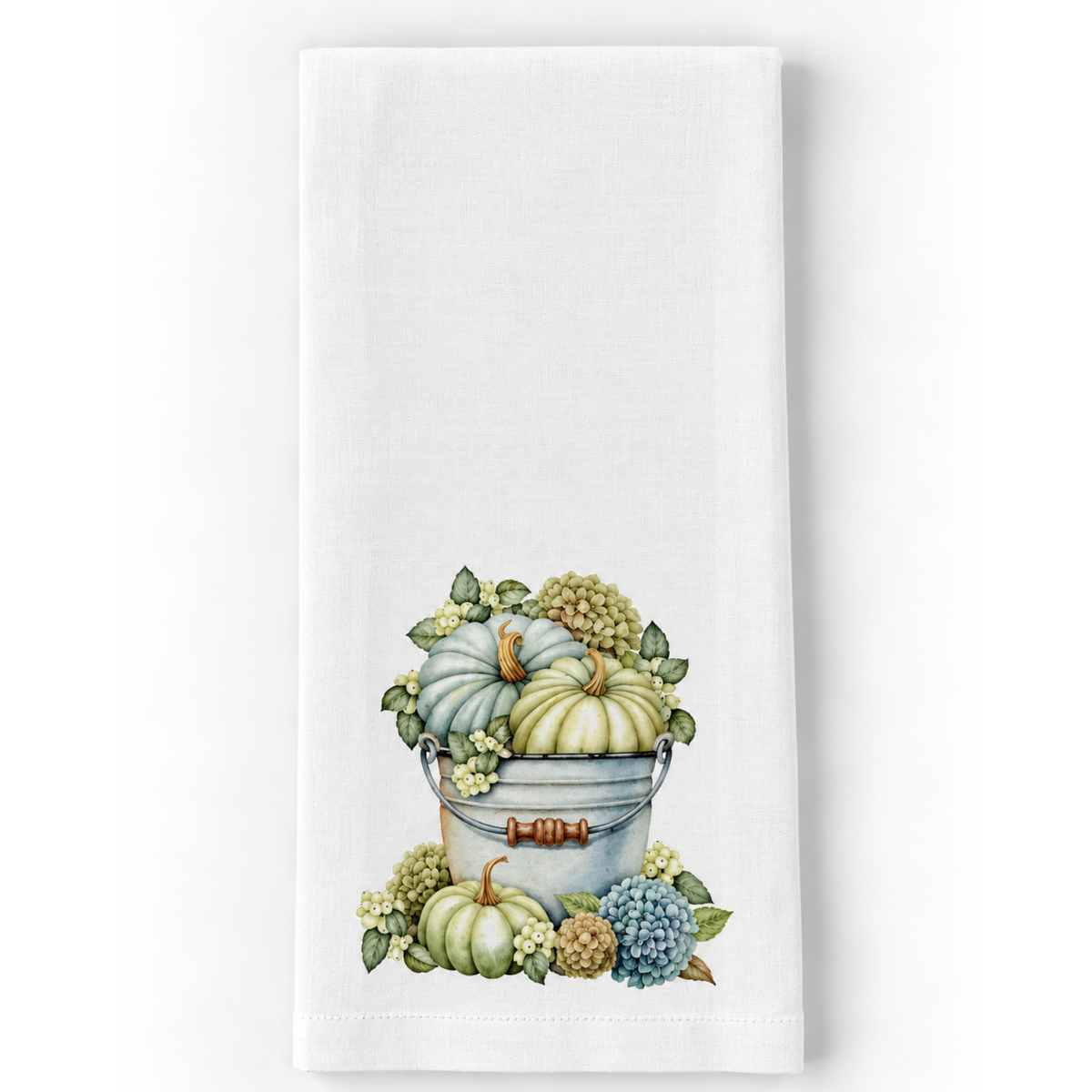 Hydrangea Pumpkin Kitchen Towel