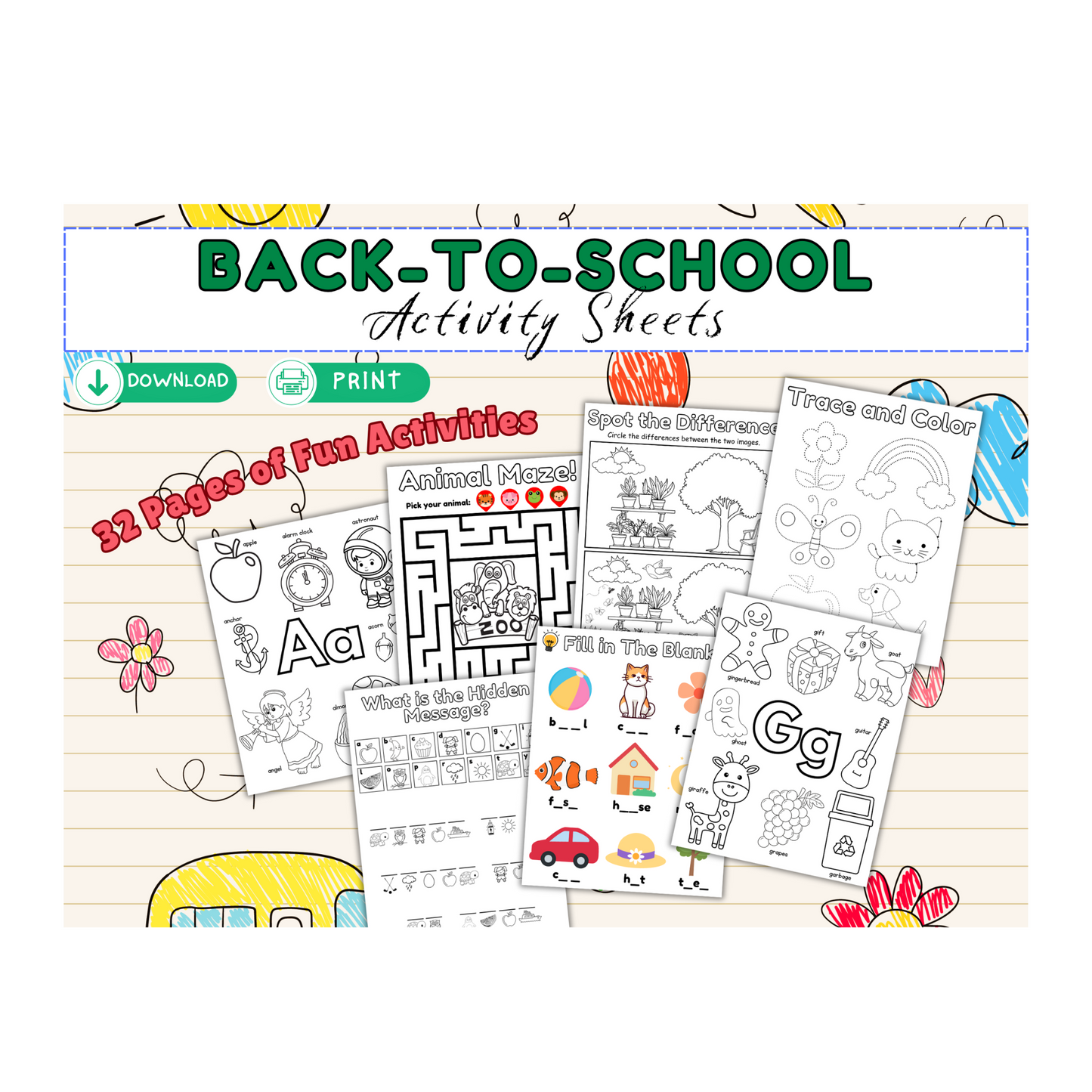 Activity Pages (Ages 4-7)