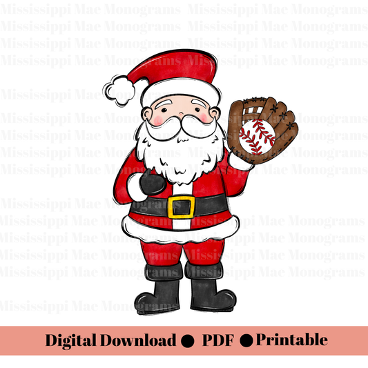 Baseball Santa