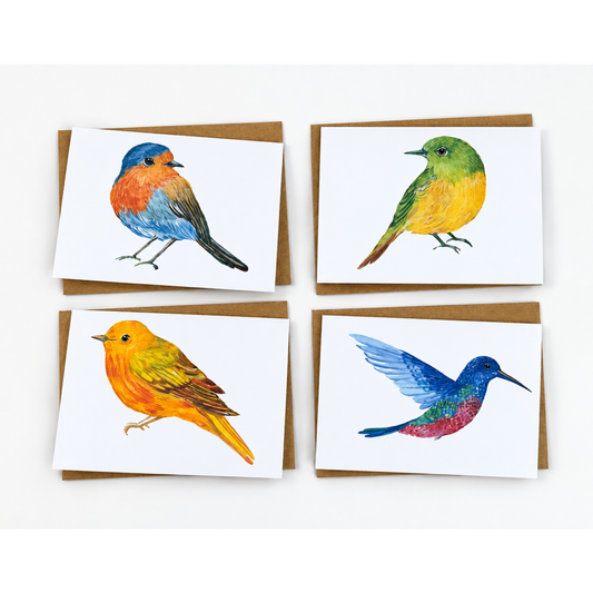 Assorted Bird Note Cards (Set of 12)