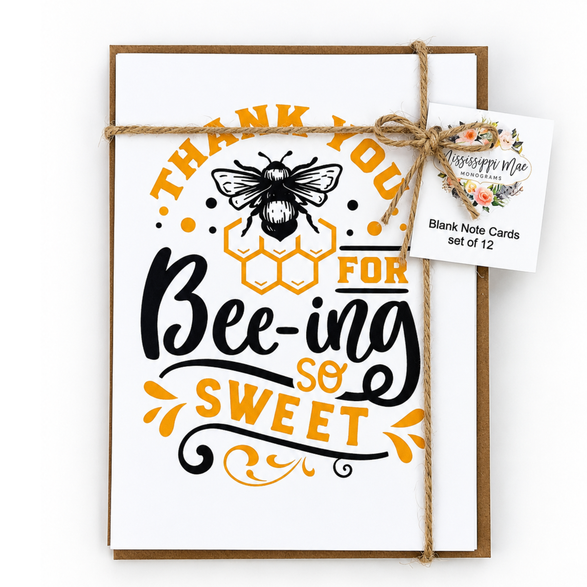 Bee Thank You Note Cards