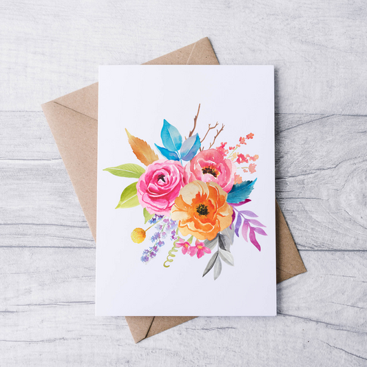 Vibrant Floral Stationery (Set of 12)