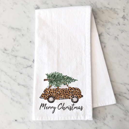 Leopard Car Kitchen Towel