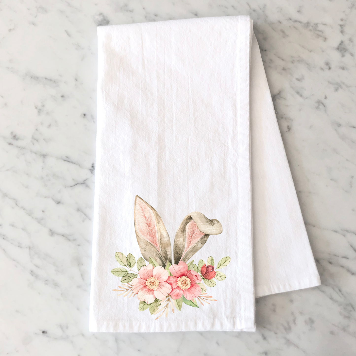 Floral Bunny Ears Kitchen Towel