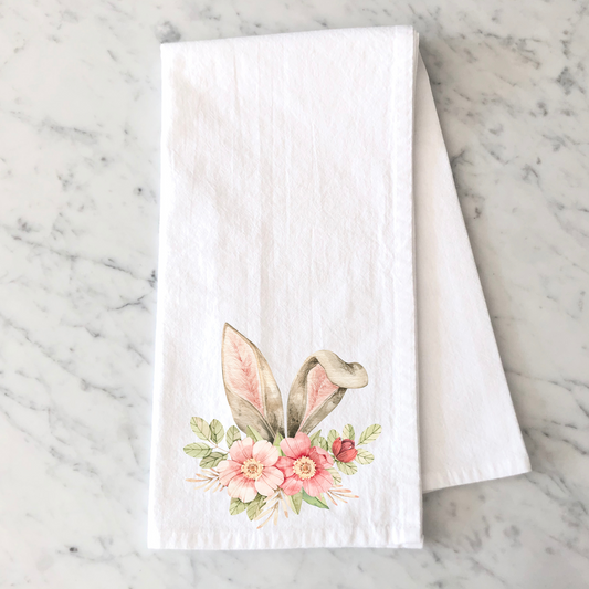 Floral Bunny Ears Kitchen Towel