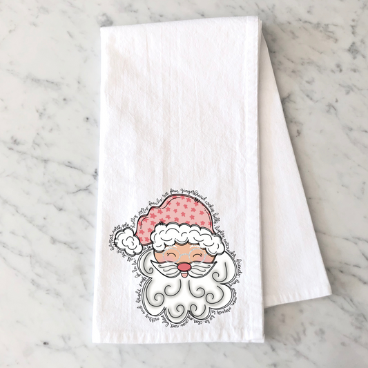 Santa Words Kitchen Towel