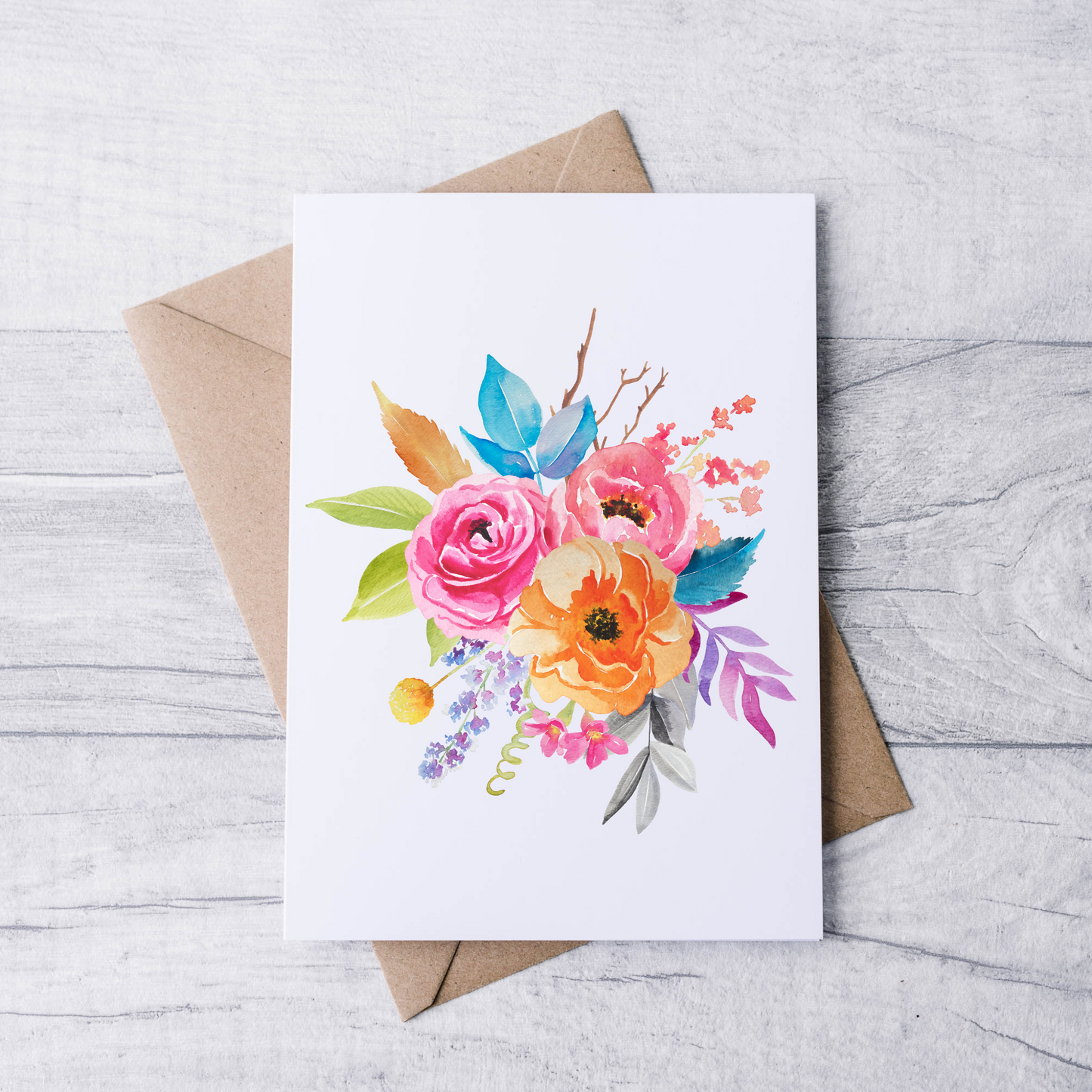 Vibrant Floral Stationery (12 pk)