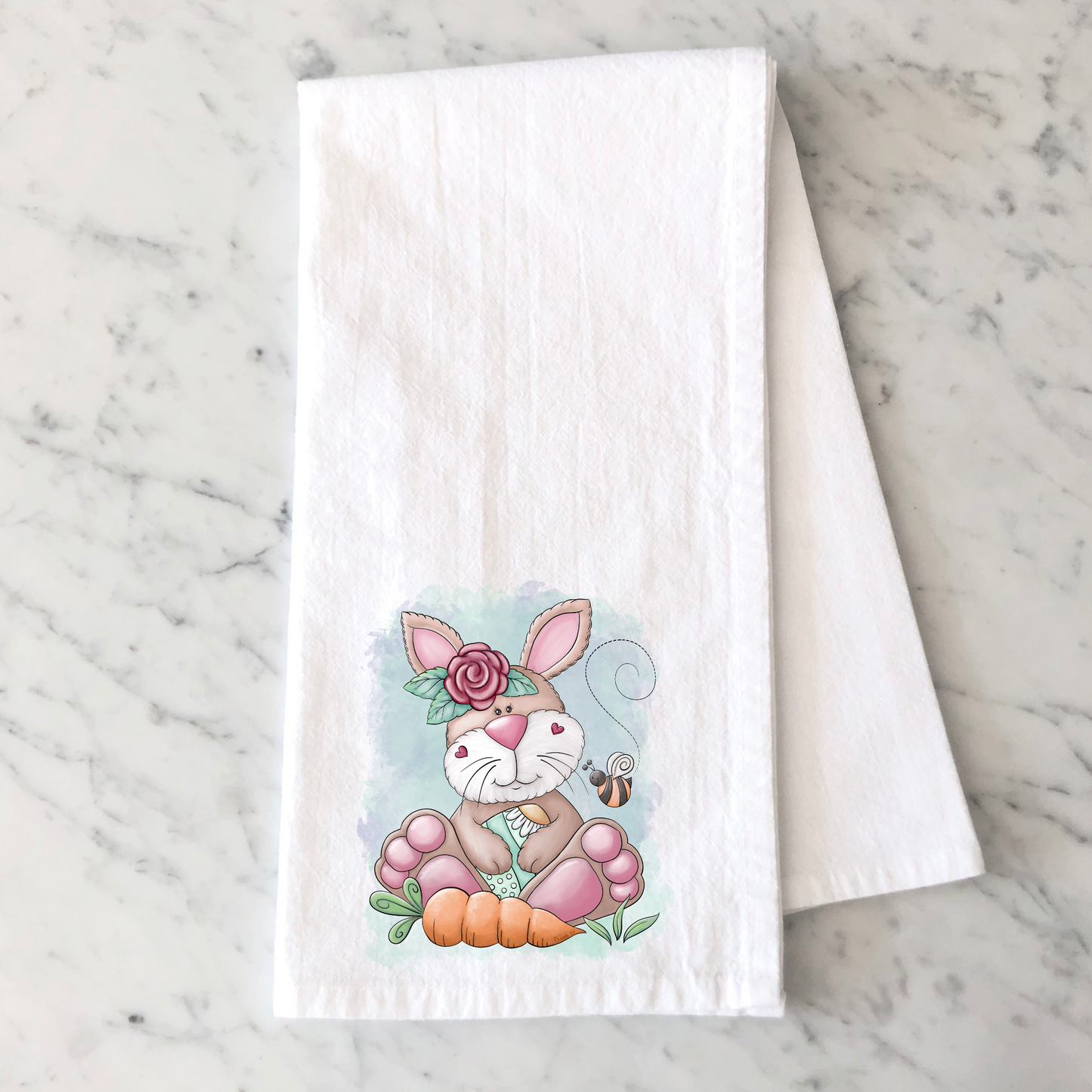 Bunny and Bee Kitchen Towel