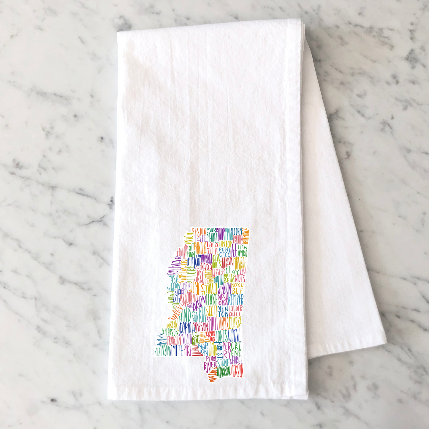 Mississippi Counties Kitchen Towel