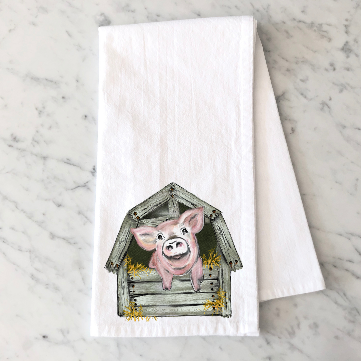 Barn Pig Kitchen Towel