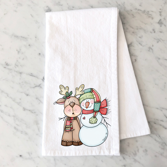 Reindeer Snowman Towel
